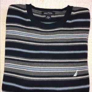 Nautica Men’s Striped Crew Neck Cotton Sweater